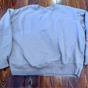 A New Day Women’s Sweatshirt - Lavender Sweatshirt with Diamond-like Accents - L